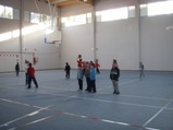 Alumnos del colegio en el pabell�n