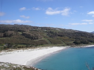 Vista de a playa de A Hermida